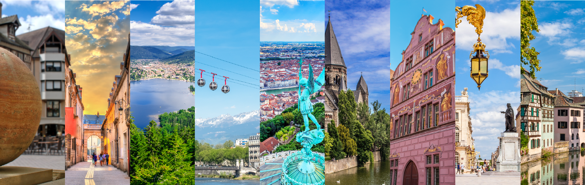 Frise de différentes ville de France